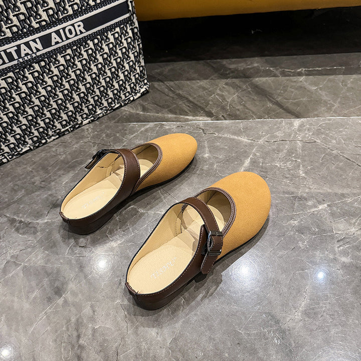 Dame fleksible Mokkasiner med fashionabel rem og åndbar indersål Stilla