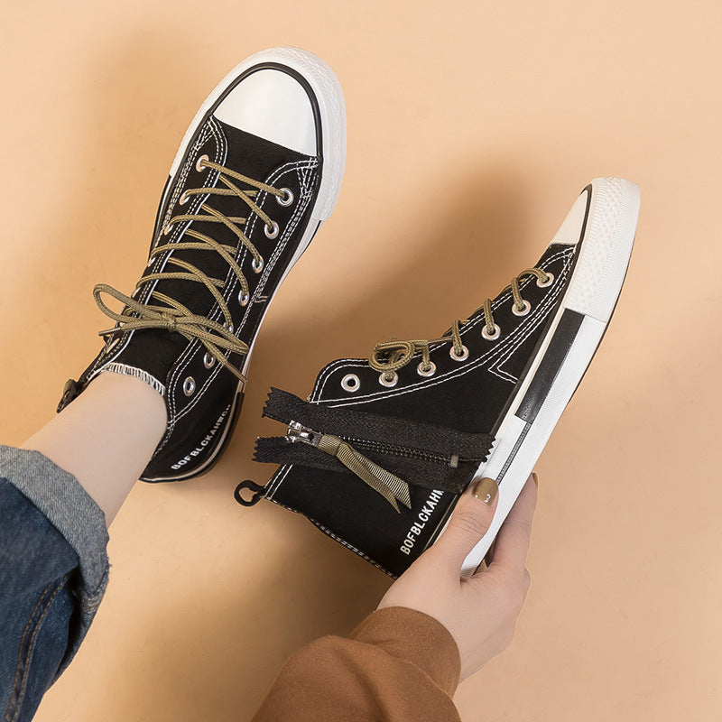 Dame Høje Sneakers med fleksibel lynlås og moderne snit Stilla