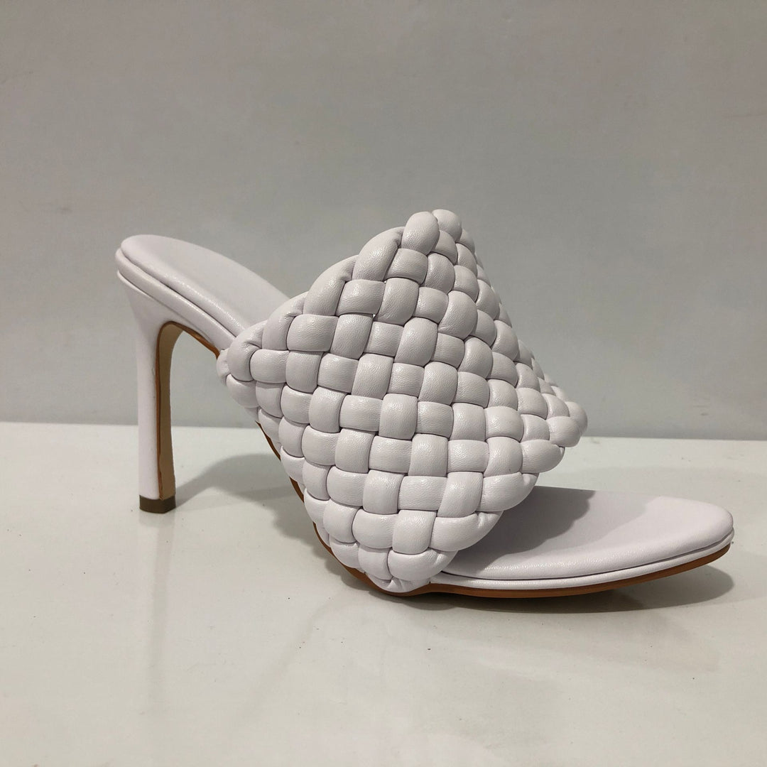 Femme Woven Højhælede Slide Mules Stilla