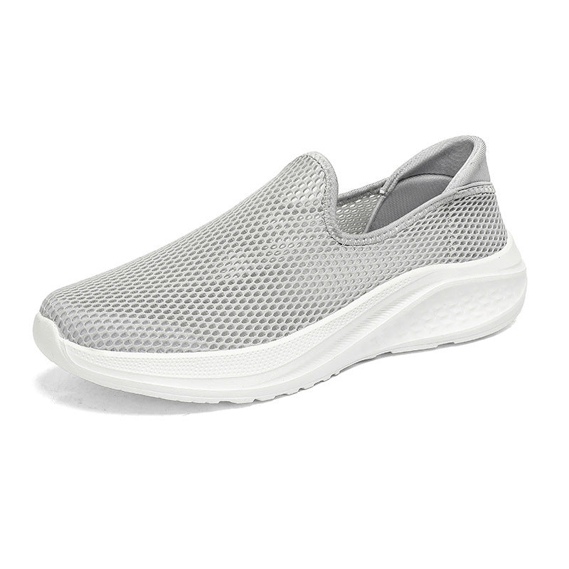 Herrer nan åndbar net-sportsko med slip-on form og stødabsorberende sål Skovae
