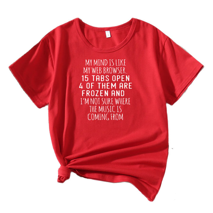 Dame Casual Komedie Grafik T-shirt Stilla