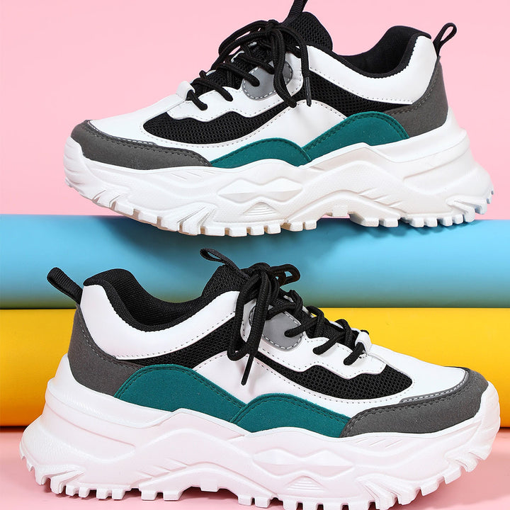 Dame Sporty Chunky-sneakers med støddæmpende sål og åndbart overmateriale Stilla