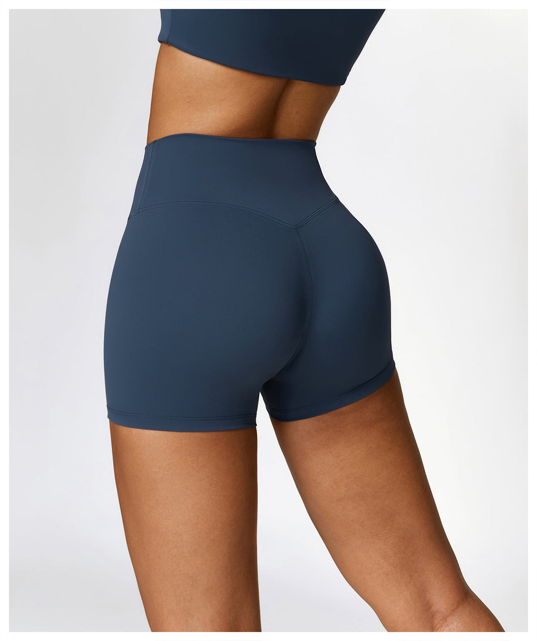 Stilla | Talje Børstet Tight Yoga Shorts Mave Sammentrækkende Fitness Bukser Til Hofte Løftende Løb Motion
