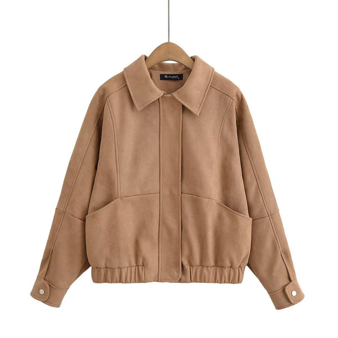 Dame mode vest i høj kvalitet suede imitation Stilla