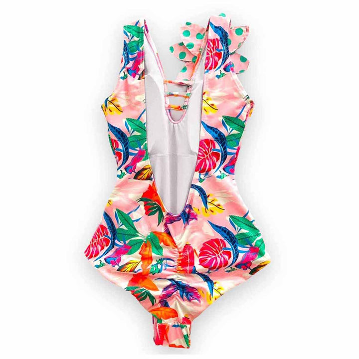 Dame Én-delt Badedragt med unikt blomsterprint og asymmetrisk design Stilla