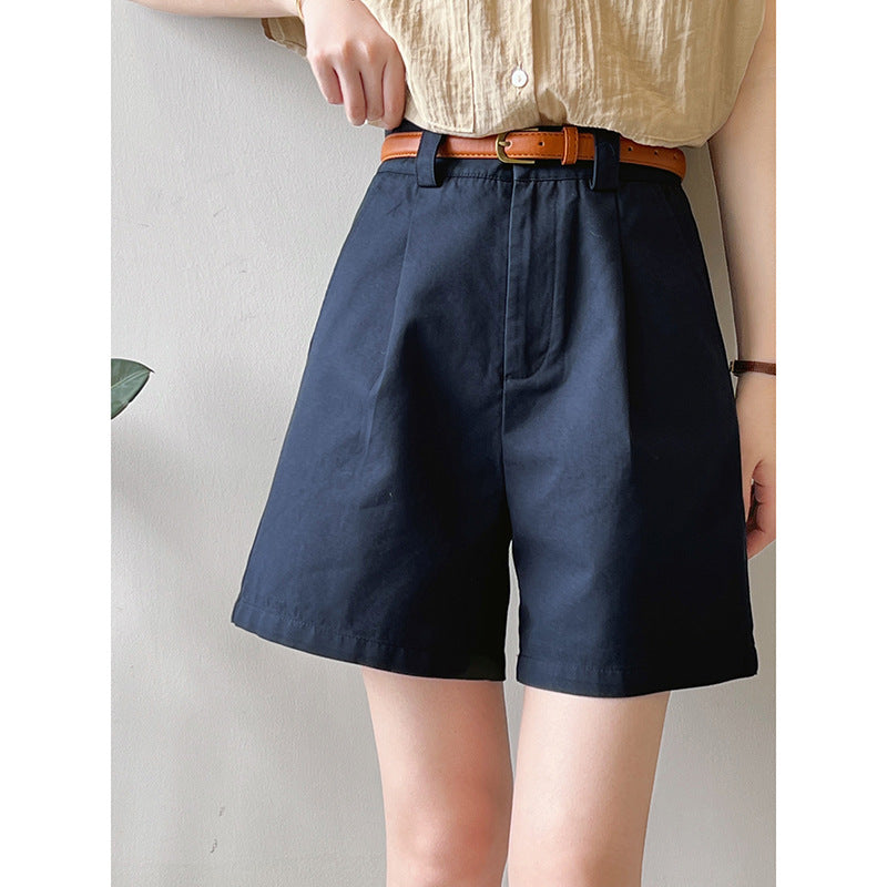 Dame elegante shorts med kvalitetsbælte og flatterende pasform Stilla