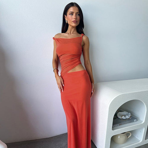 Dame elegant omslagkjole med asymmetrisk snit og figursyet silhuet Skovae
