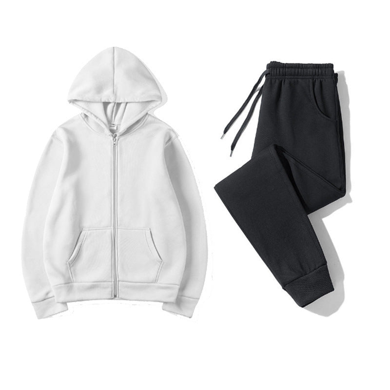 Kvinders sporty hoodie sæt med praktisk lynlås og elastisk talje Skovae