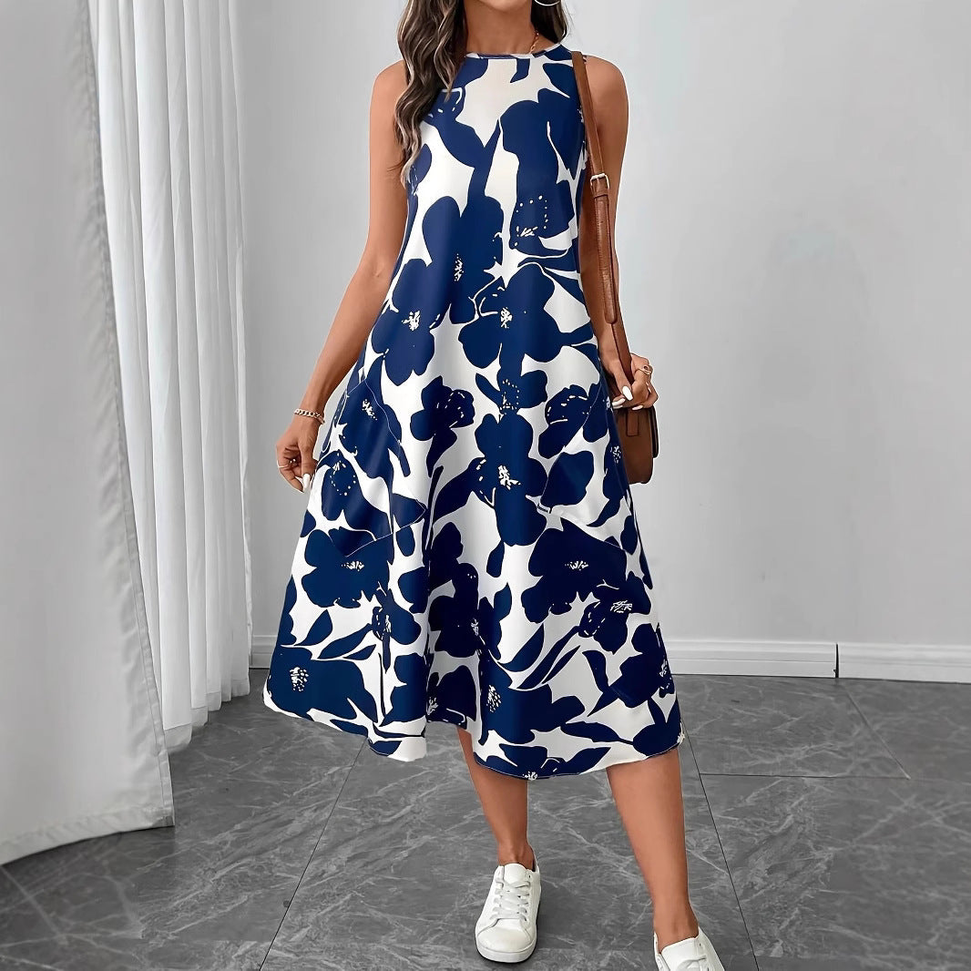 Dame Midikjole med blomsterprint Stilla