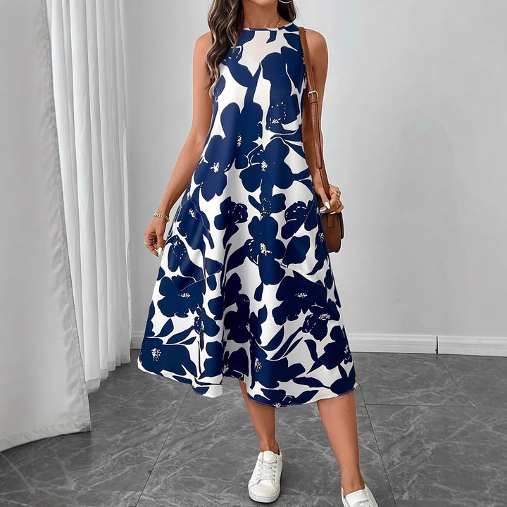 Dame Midikjole med blomsterprint Stilla