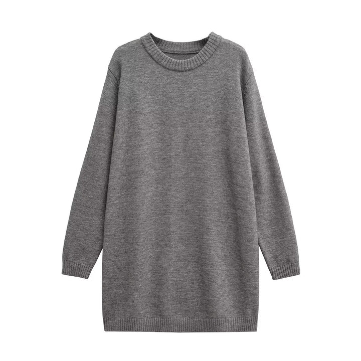 Femme Cozy Oversized Strikpullover Kjole Stilla