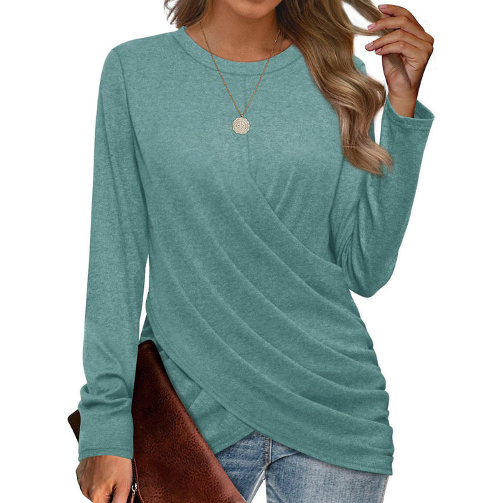 Dame afslappet longsleeve-top med asymmetrisk snit Stilla