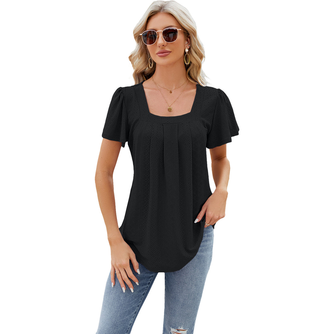 Damebluse med romantisk spidsmønster Stilla