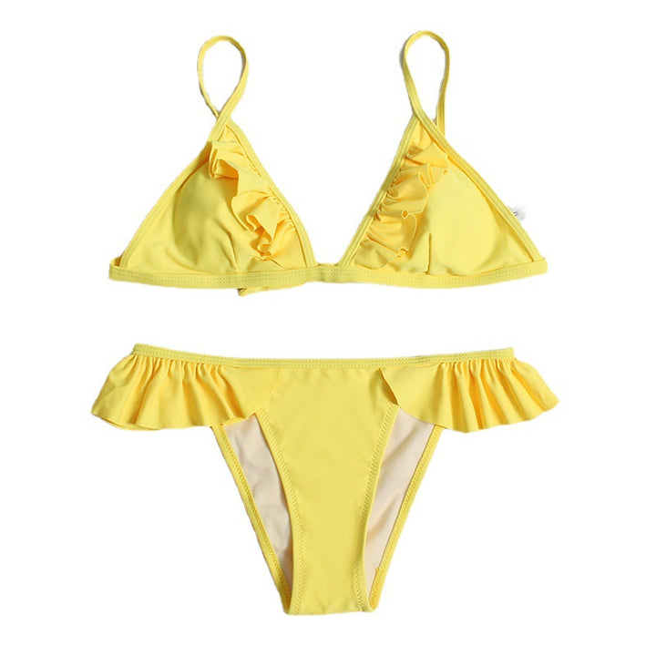 Dame Triangel-Bikini med Rüschen Skovae