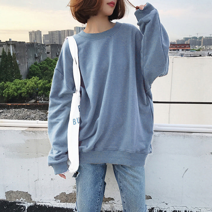 Dame Oversized Relaxed Fit Fleece Sweatshirt Stilla