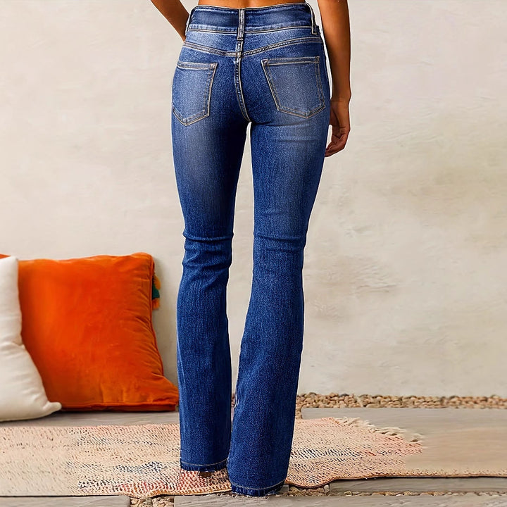 Kvinder Høj Talje Bootcut Jeans Stilla