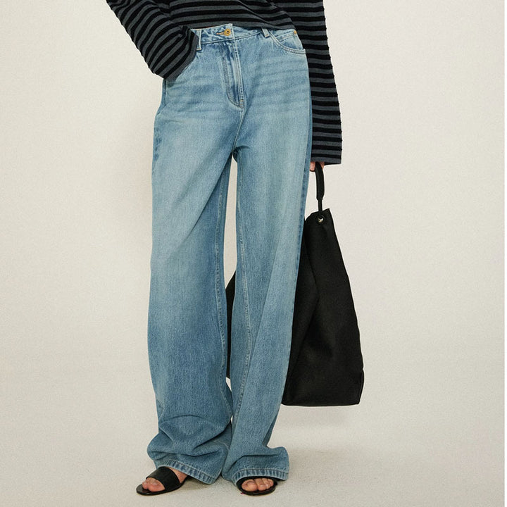Kvinder High-Waist Bootcut Jeans lavet af høj kvalitet Denim Stilla