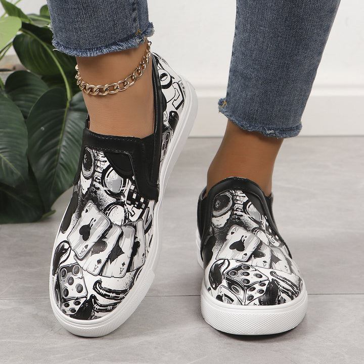 Dame Slip-On Sneakers med kreativt grafikdesign Stilla