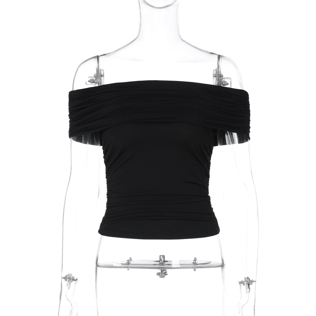 Dame Figurbetont Off-Shoulder Top i elastisk materiale Stilla