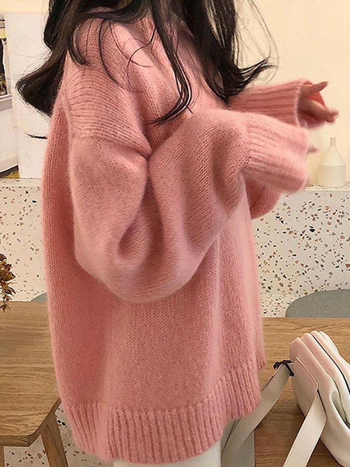 Kvinders oversized strikket sweater med ribbede detaljer Stilla
