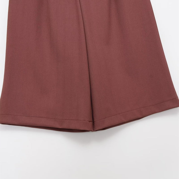Dame vidde højtalje-shorts med elegant plissering Skovae