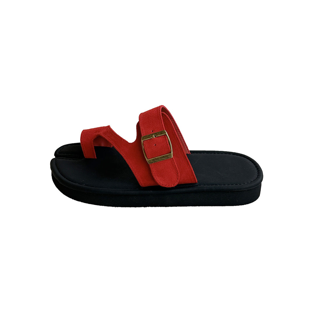 Femme Casual Tå Sløjfe Slide Sandaler med justerbar Rem Stilla