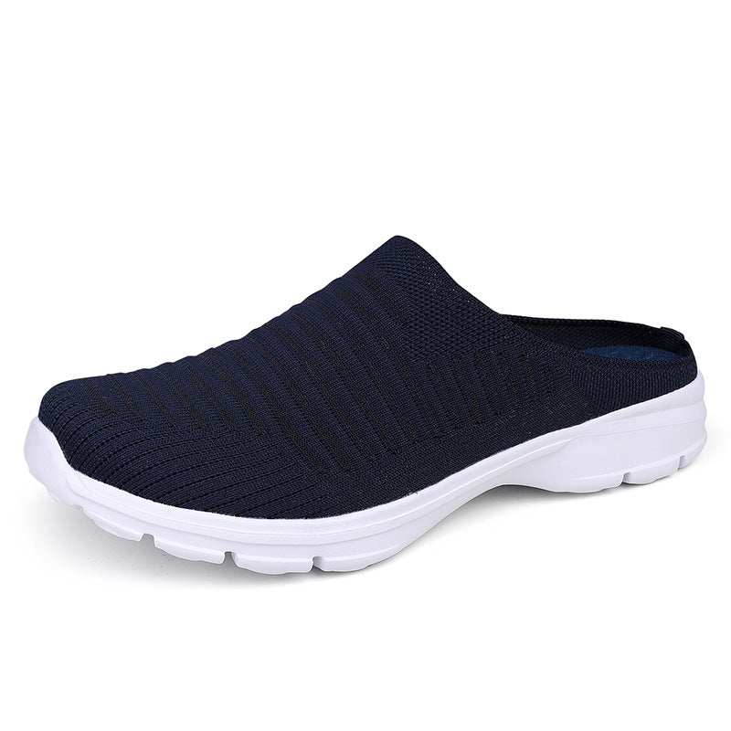 Dame nan strikket slip-on klogs med stødabsorberende EVA-mellemsål og ergonomisk hæl støtte Skovae