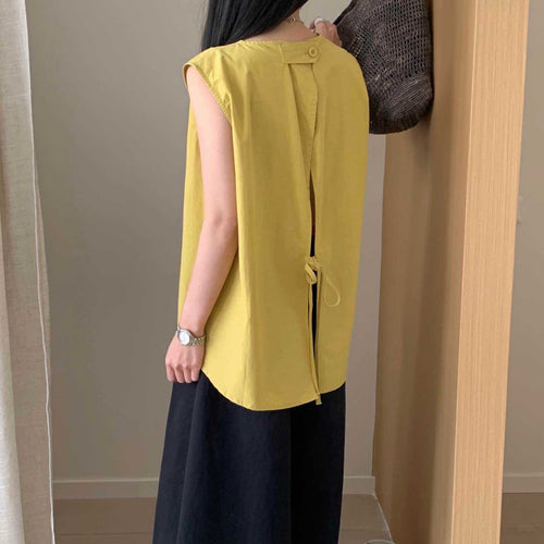 Dame Relaxed Fit Oversized Bomulds tanktop Stilla