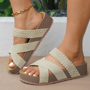 Dame Komfortable Sandaler med flettede Remme Stilla