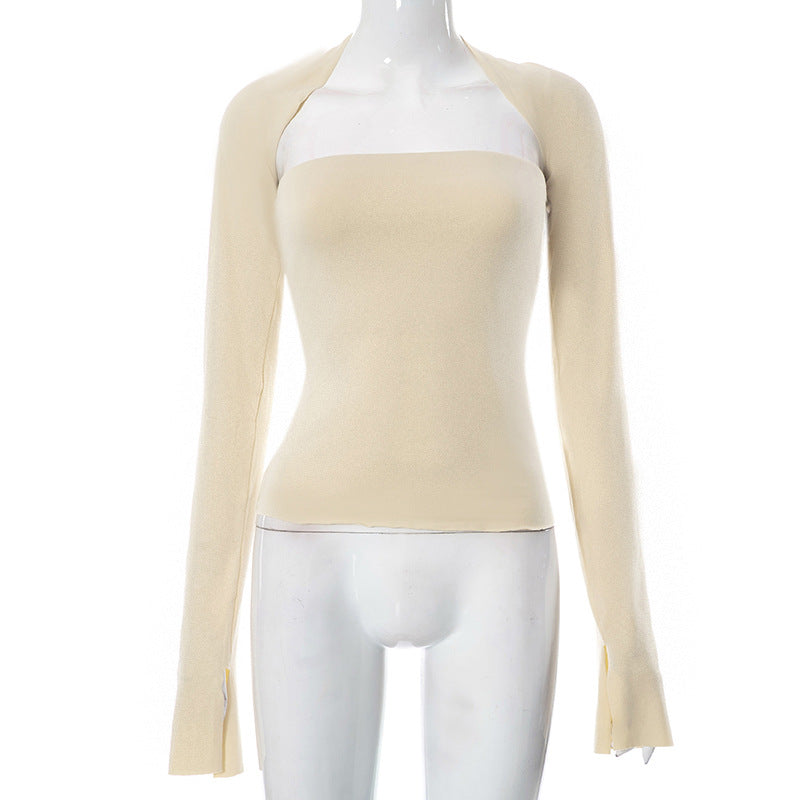 Femme Chic Udbredt Langærmet T-shirt Stilla