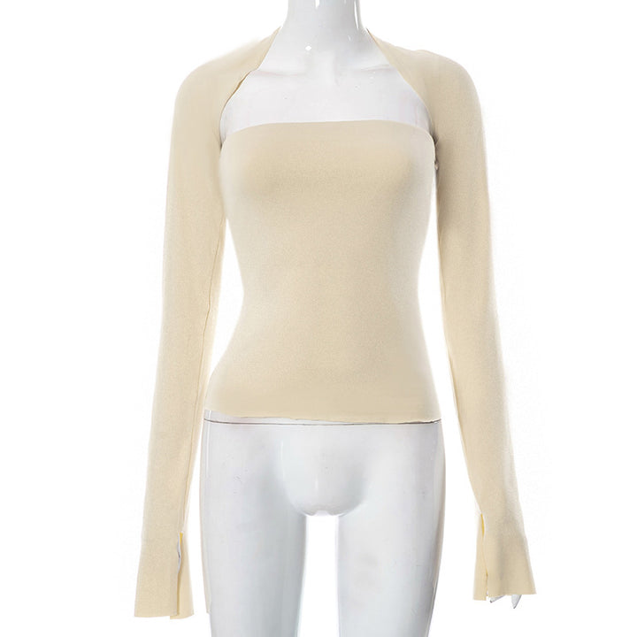 Femme Chic Udbredt Langærmet T-shirt Stilla