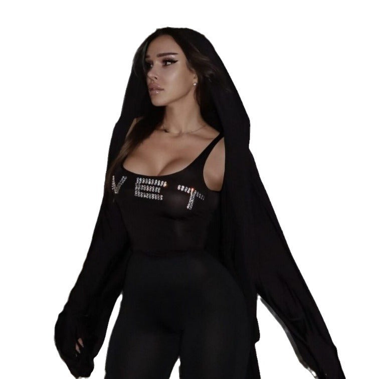 Dame højtydende crystal-besat tanktop Stilla