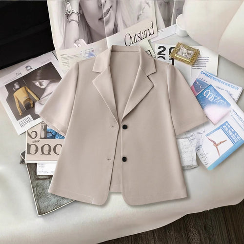 Dame Kortærmet Blazer med moderne snit Stilla