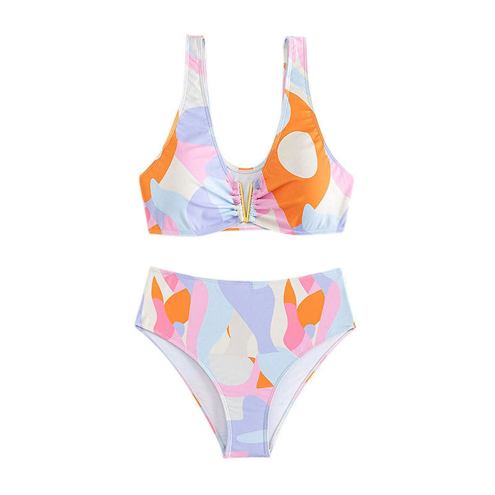 Damer Højskåret Bikini med raffineret Design Skovae