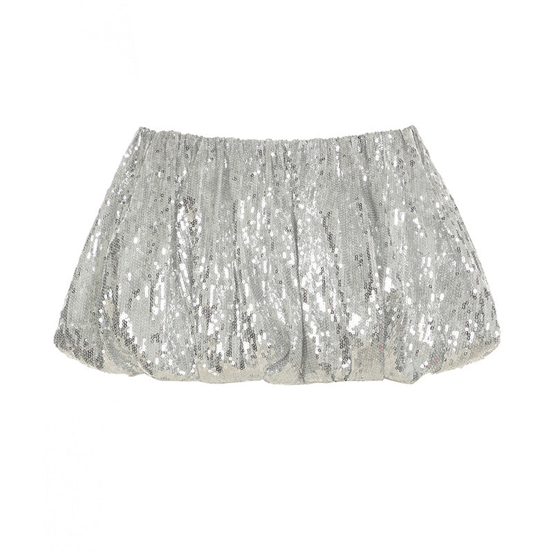 Dame Glitrende Paillet-Shorts Skovae