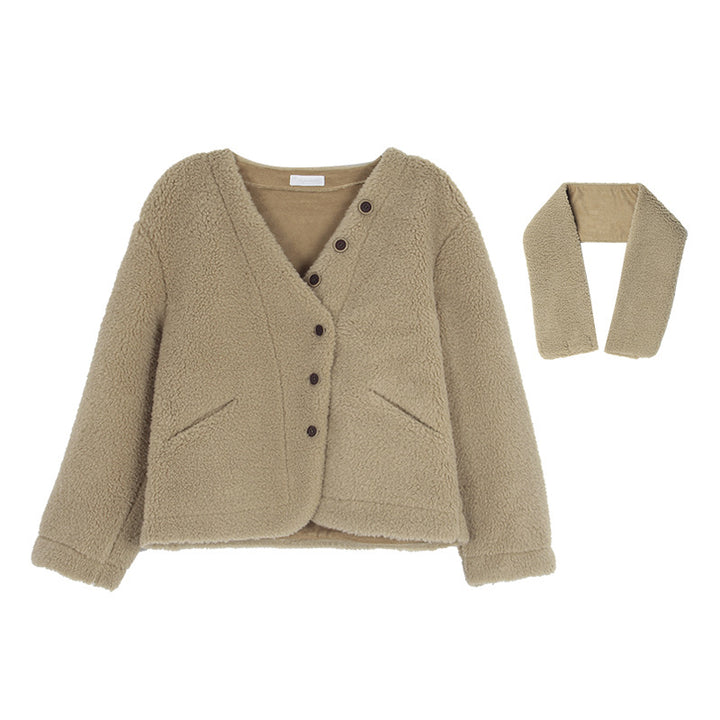 Damer casual fleecejakke med oversized snit og smart krave Stilla