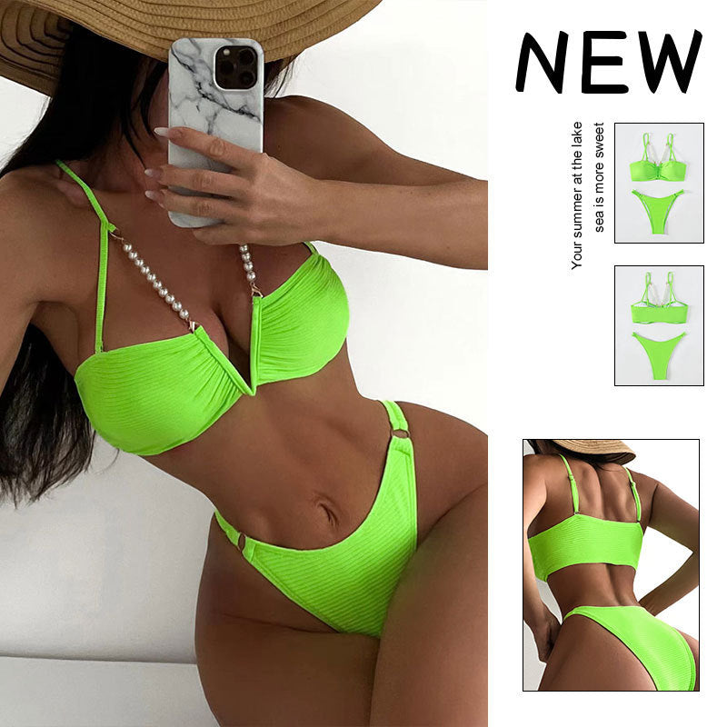 Dame raffinerede bikinier med perle accenter Skovae