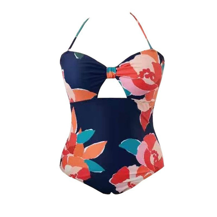 Dame Eintelt Badebadedragt med floral cut-out design Skovae