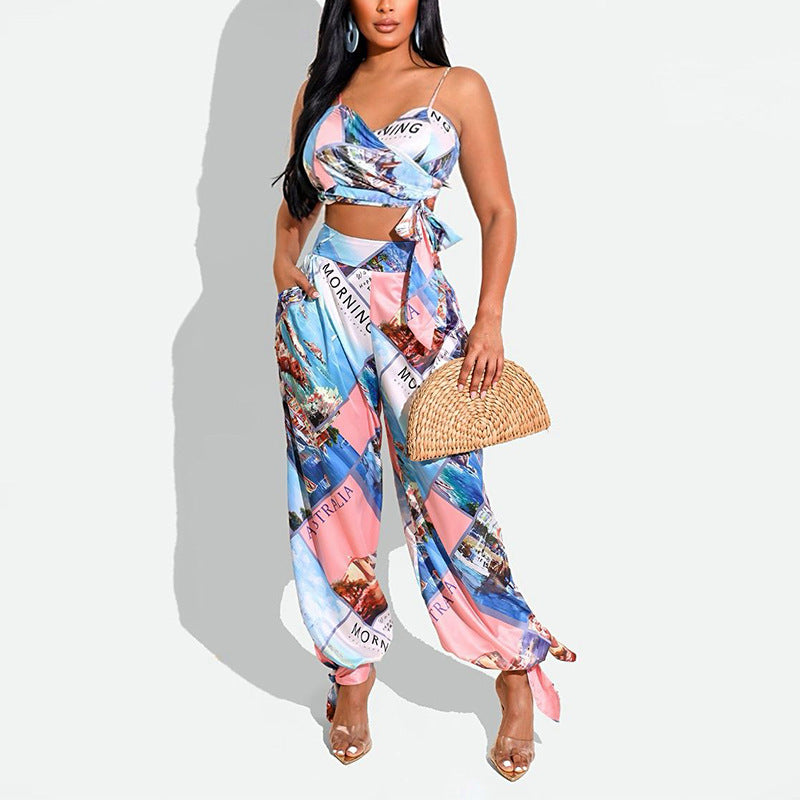 Dame To-delt Sommer Outfit med maksimal komfort og trendy print Stilla