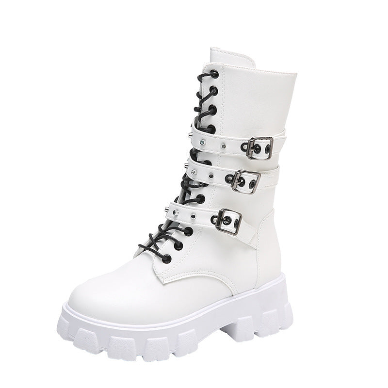 Dame High-Top Snørestøvler med justerbare remme og skridsikker sål Stilla