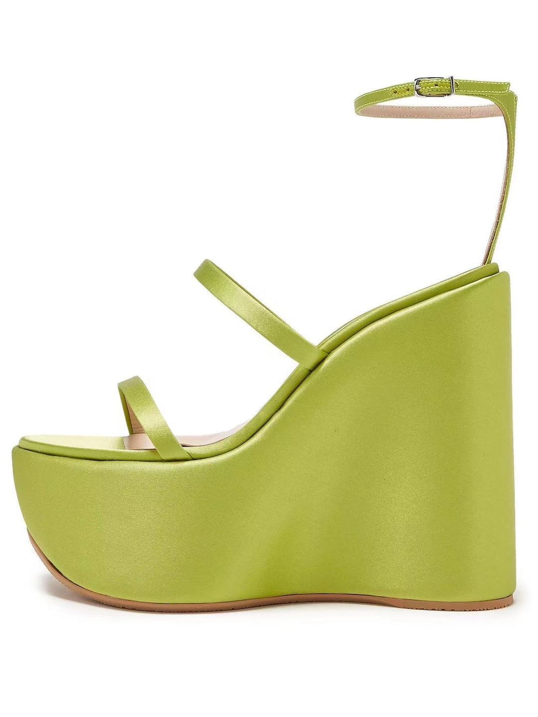 Femme Platform-Wedge-Sandaler med justerbar ankelrem Stilla