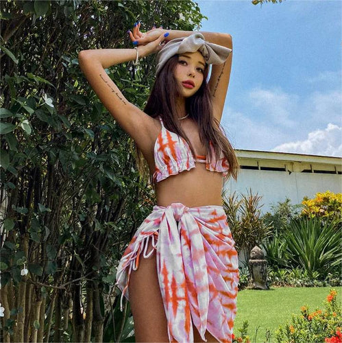 Dame Farverigt Badeoutfit i Boho-stil Stilla