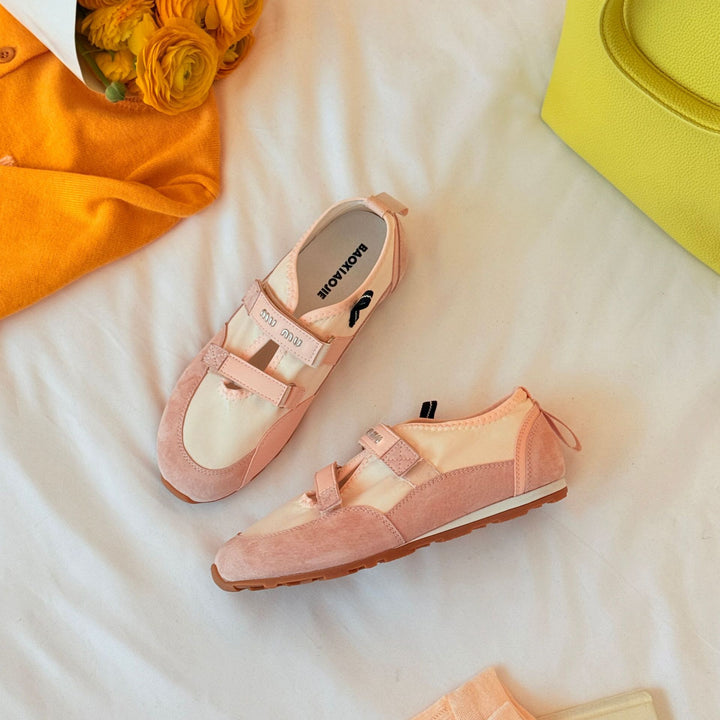 Femme Sporty Casual Multi-Texturerede Sneakers Stilla