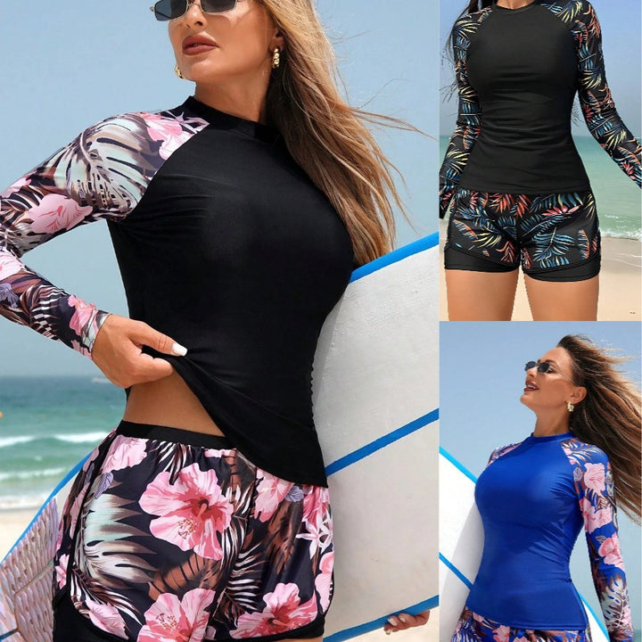 Dame Rashguard med lange ærmer og komfortable shorts Skovae