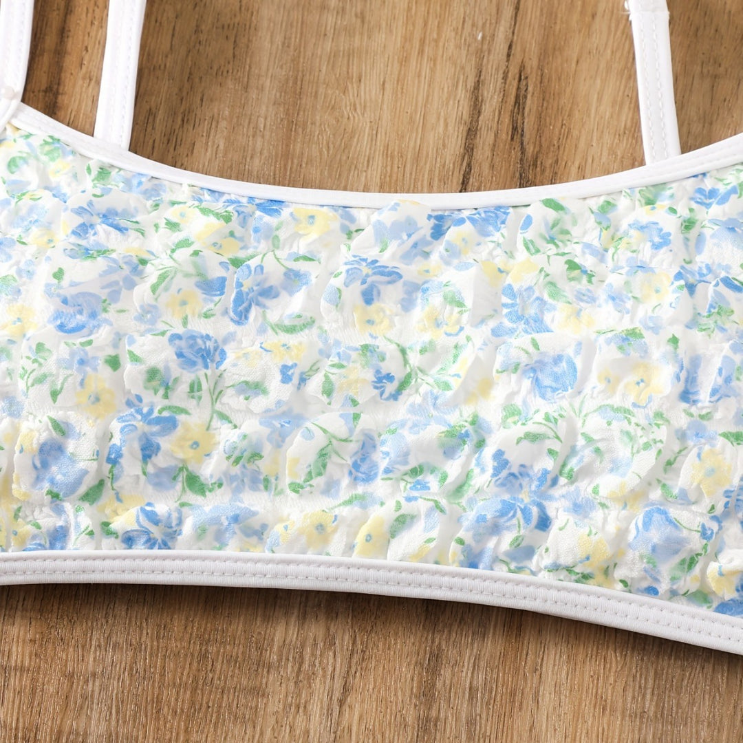 Dame Bikini-sæt med elegant blomsterdesign Skovae