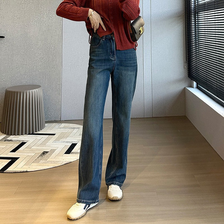 Dame Bløde Flare Jeans med høj talje og afslappet pasform Stilla