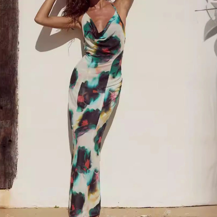 Femme Cowl Neck Midi Kjole Stilla