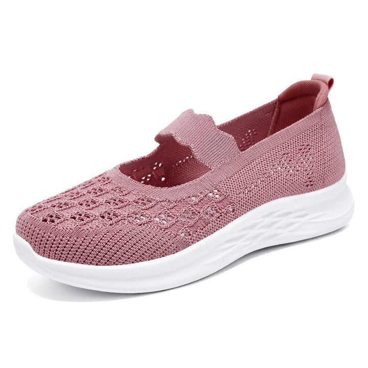 Femme Åndbare Slip-On Mary Jane Sneakers med Komfort Stretch-Overdel Stilla