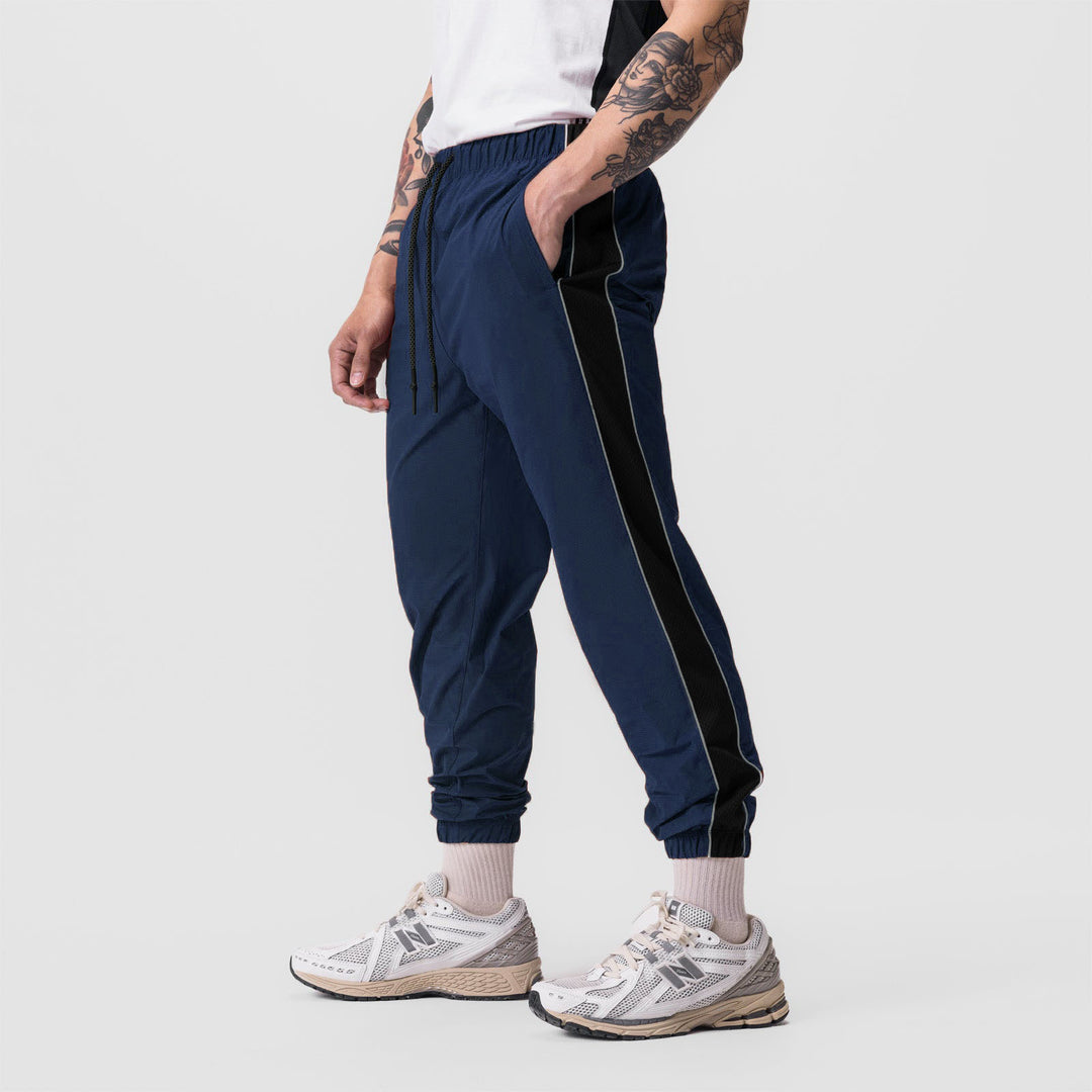 Herrer Sporty Joggingbukser med moderne kontrastindsatser Stilla