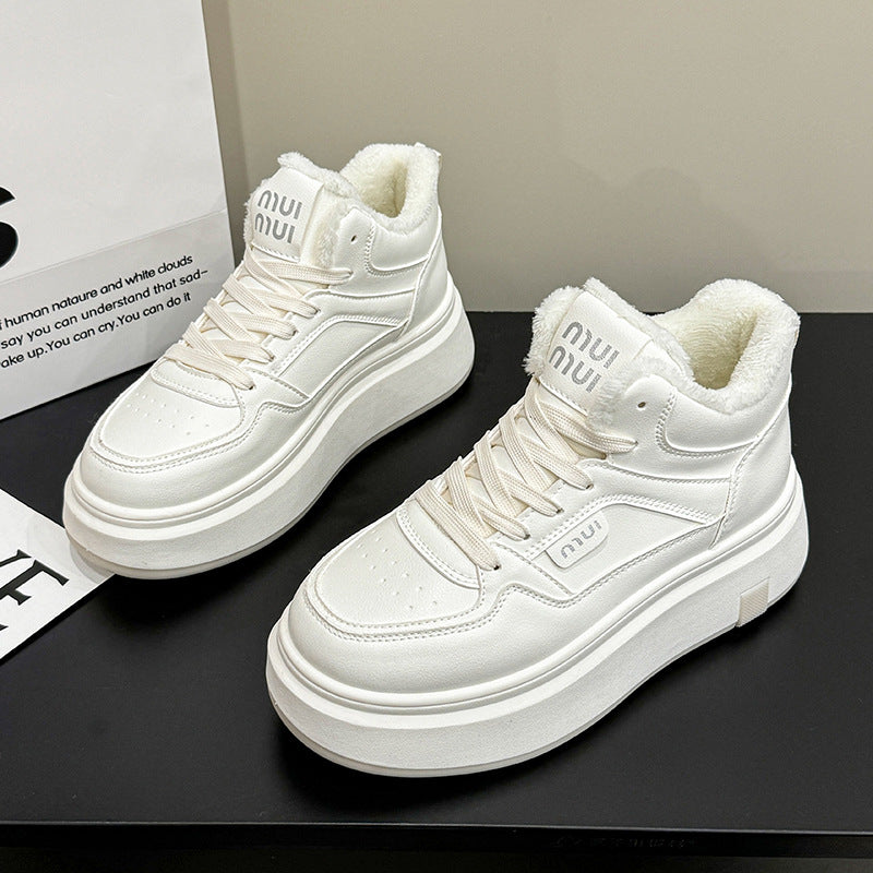 Dame vinterhigh-top sneakers med komfortabelt foder og tyk plateau Stilla